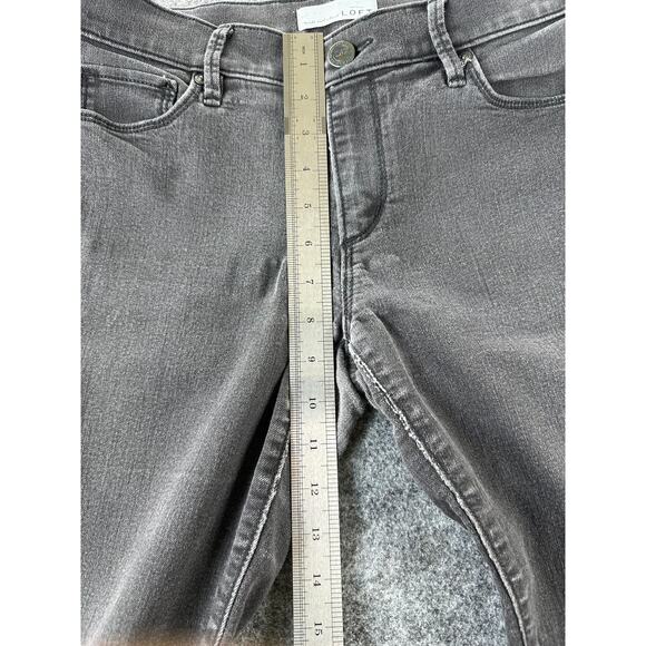 Ann Taylor LOFT Gray Black Wash Denim Mid-Rise Skinny Jeans Women's - Picture 10 of 10